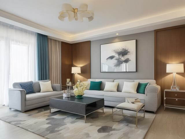 Living room feng shui arrangement for family harmony